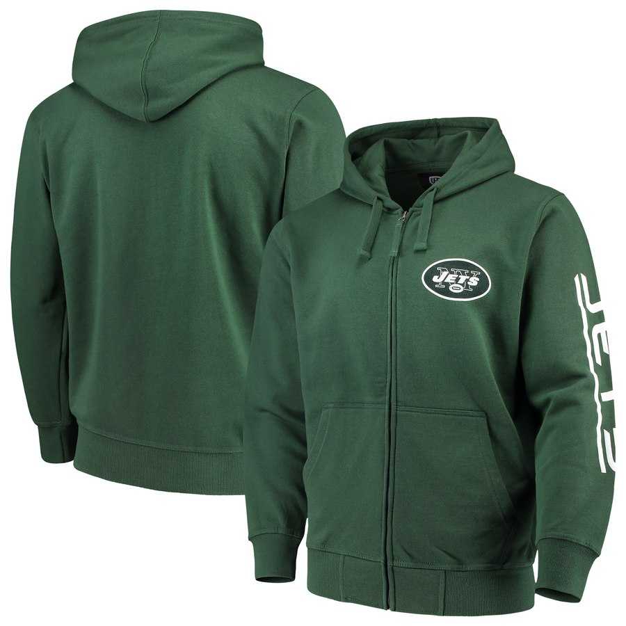 Men's New York Jets G III Sports by Carl Banks Post Route Full Zip Hoodie Green,We sell and wholesale Men's New York Jets G III Sports by Carl Banks Post Route Full Zip Hoodie Green on line form chian!